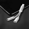 2 in 1 Typ C auf 3,5 mm und Ladegerät Kopfhörer-Audiobuchse USB-C-Kabeladapter