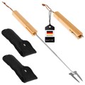 bremermann Teleskop-Grillgabel 2er Set // inkl. Tasche // Edelstahl & Bambus