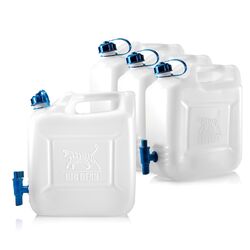 4x Wasserkanister Kanister Behälter mit Hahn 10L Tank Trinkwasser Camping Reise