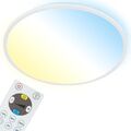 LED Panel Deckenleuchte Dimmbar Backlight CCT Fernbedienung 22W 42cm Weiß