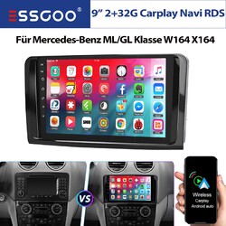 Für Mercedes Benz ML/GL Klasse W164 X164 Android 13.0 Autoradio GPS Navi CARPLAY