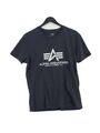 Alpha Industries Damen-T-Shirt M blau 100 % Baumwolle Basic