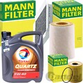 MANN INSPEKTIONSPAKET+TOTAL 5W-40 MOTORÖL passend für SMART 450 0.6/71 PS CABRIO