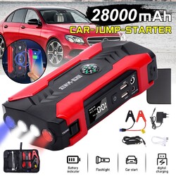 Auto Starthilfe Powerbank KFZ Jump Starter Ladegerät Booster & LED Taschenlampe
