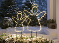 LED-Gartenstecker Engel, 2er Set Deko Gartendeko Advent Garten Dekoration LED