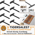Schwarze Wandhalterung | Versteckte Regalstütze | 8er Set