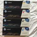 4 original HP Laserjet Toner 125A CB540A CB541A CB542A CB543A OVP mit Rechnung