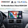 9" 32G Android 13 Carplay Autoradio Für Mercedes Benz C Klasse W204 S204 GPS KAM