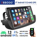 9" Autoradio Android 13 Apple Carplay GPS BT WIFI RDS 64G Für Fiat 500 2007-2015