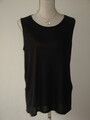 Yessica by C&A Blusentop M 40/42 Bluse Top schwarz ärmellos Viskose lange Form