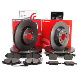BREMBO Bremsscheiben Beläge Sensor für VW GOLF VII PASSAT B8 TIGUAN vorne hintenVORNE: Belüftet Ø 312mm + HINTEN: Voll Ø 300mm