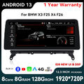 Auto radio Für BMW X3 F25 X4 F26 12,3'' Android14  Carplay GPS Navi 8-Kern 128GB