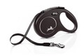 Flexi New Classic Hundeleine Gurtleine Rollleine 5m (M) sw - für Hunde bis 25kg