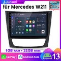 9" Android 13 Autoradio GPS CarPlay WIFI DAB BT für Mercedes-Benz W211 E200 E220
