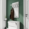 Wandgarderobe Garderobenpaneel Flurgarderobe MAXI mit CHROM Haken | BETON