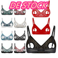 Damen~Offene Brüste Dessous Nippelfrei Bikini Bügel Bralette Bra Top Reizwäsche