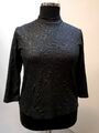 Shirt-3/4Arm-Damen ELIZA Fashion, Gr. 39-40, 42 ,44, 46  Stehkr. festlich, Glanz