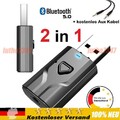 Bluetooth 2in1 5.1 Sender Empfänger Wireless USB Aux Audio Transmitter Adapter `