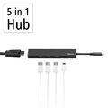 Hama USB-C-Hub 5in1 Multiport 3x USB-A 2.0/3.2 1x USB-C 1x HDMI + Power-Delivery