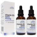 Vitamin D3 Tropfen 100ml - 5000 IE pro Tropfen 3700 Tropfen flüssig 2 Flaschen