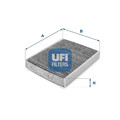 Innenraumfilter Aktivkohlefilter 54.115.00 UFI für FORD FIESTA V FUSION