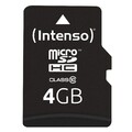Intenso microSDHC 4GB Class 10 Speicherkarte inkl. SD-Adapter, schwarz Class 10 