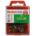 Fischer Spanplattenschrauben Power-Fast FPF II CZF 3,5x30 Senkkopf Kreuzschlitz 
