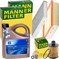 MANN INSPEKTIONSPAKET+5L ORIGINAL 5W-30 ÖL passend für OPEL COMBO 1.6+2.0 CDTI