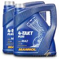 MANNOL 2x 4 L LITER 4-TAKT PLUS MOTORÖL MOTOREN-ÖL MOTOR-ÖL 50549202