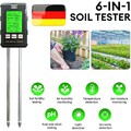 6 in 1 PH Wert Messgerät Bodentester Bodenmessgerät Lichtmesser Bauernhof Rasen