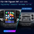 9.7" 128GB Android 13 Autoradio GPS Nav WIFI Carplay Für VW Tiguan 1NF 2007-2016