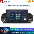 2+64GB Android 13 7" Autoradio GPS Navi WIFI BT Carplay Für Fiat Panda 2012-2020
