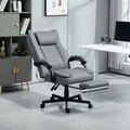 HOMCOM Bürostuhl mit Massagefunktion, Ergonomischer Schreibtischstuhl Grau