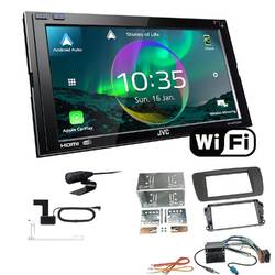 JVC Autoradio WiFi Apple CarPlay Android Auto für Seat Ibiza IV ab 2008 tuamgrau