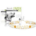 EM-Keramik-Halsband aus Paracord, Zier-Halsband für Hunde Größe XS-L weißglitzer