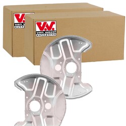 2X VAN WEZEL SPRITZBLECHE BREMSSCHEIBEN VORNE BEIDSEITIG PASSEND FÜR VOLVO 740
