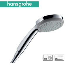 hansgrohe Croma 100 Handbrause Vario 4 Strahlarten, Duschkopf Chrom, QuickClean