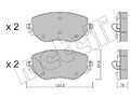 METELLI 22-1225-0 Bremsbeläge Satz Bremsklötze Vorne für NISSAN MICRA V (K14)
