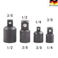 4tlg Steckschlüssel Adapter Set Stecknuss Satz für Ratschen Knarren 1/2"1/4"3/8"