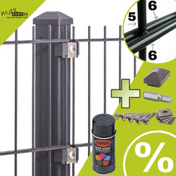 Stabgitterzaun Stabmattenzaun Gartenzaun 656 Komplett Set Draht Zaunpfosten SaleDoppelstabmattenzaun Set 656 Premium Pfosten Zubehör 