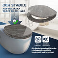 Homseat WC Sitz Toilettendeckel aus MDF Holzkern Toilettensitz mit Klodeckel