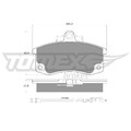 1x ORIGINAL® Tomex Brakes TX 10-361 Bremsbelagsatz, Scheibenbremse Vorne, inkl.