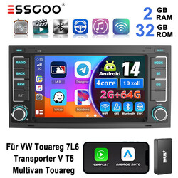 Für VW Touareg T5 Multivan DAB+ 2+32G Android 14 Apple CarPlay Autoradio EQ RDS