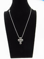 925 Silber Halskette Kreuz mit Onyx ca 45,0 cm Artnr.K.0617