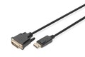 DIGITUS DisplayPort Adapterkabel - DP - DVI-D (24+1) - Full-HD 1080p/60Hz - Disp