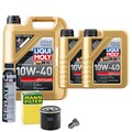 Motoröl 10W40 LIQUI MOLY Leichtlauf 7L+MANN Ölfilter+Cera Tec+Ölablassschraube