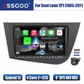 9" Autoradio Android 13 CarPlay GPS NAV 2+32G KAM MIK Für Seat Leon 1P1 05-2011