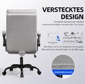 Ergonomischer Bürostuhl Grau Stoff | Höhenverstellbar 150kg | Drehbar & Klappbar