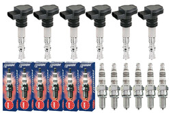 6x HITACHI Zündspule +6x NGK Zündkerze Iridium IX passend für BMW 3er Coupe E46