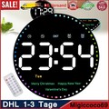 10-Zoll Große LED Digital Wanduhr Datum Temperaturanzeige Wecker +Fernbedienung